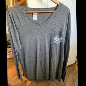 gray pink long sleeve